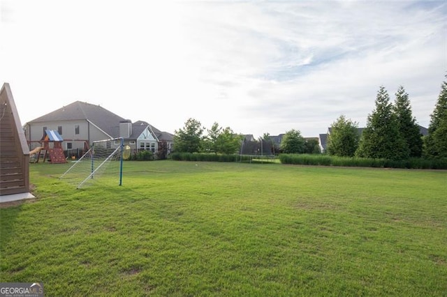 view of yard featuring a playground