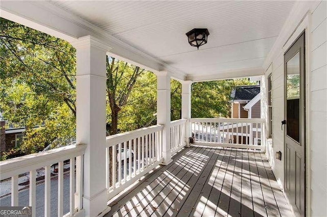 view of wooden deck