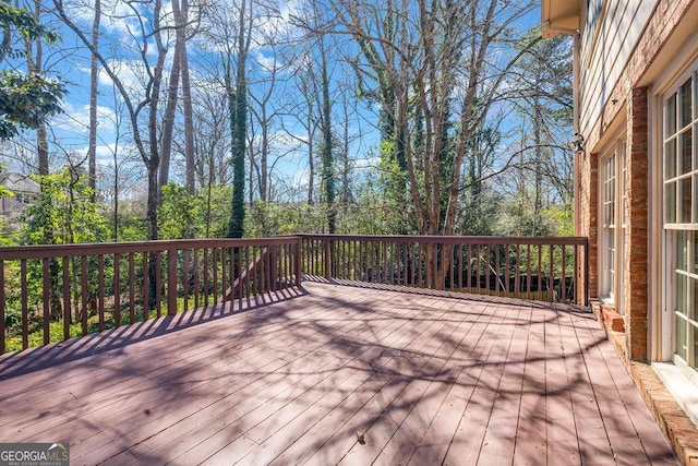 view of wooden deck