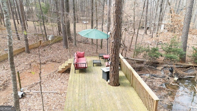 view of wooden deck