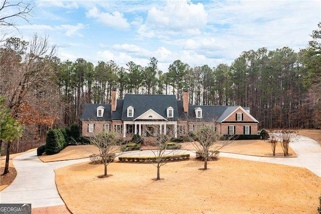 3201 Hobsons Ridge Trl NW, Acworth, GA 30101 - view of front facade featuring a chimney and concrete driveway