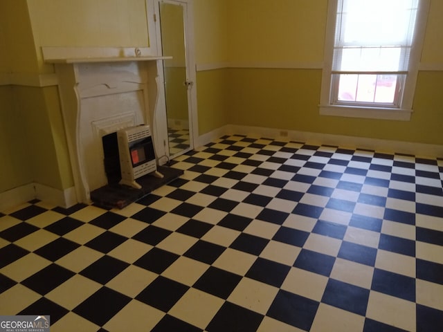 interior space featuring heating unit