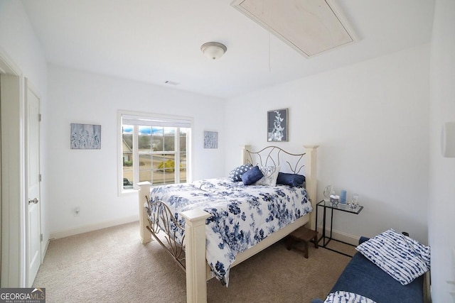 view of carpeted bedroom