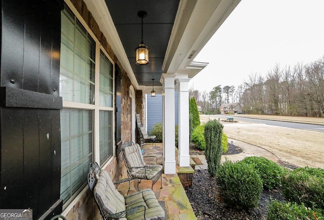 view of patio / terrace featuring covered porch