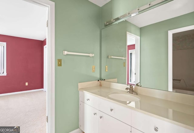 bathroom with vanity