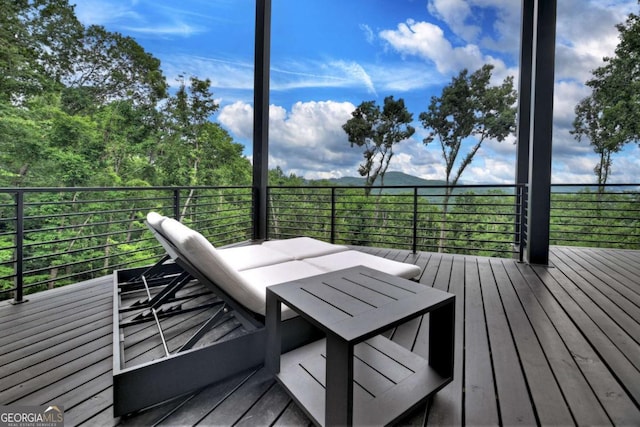 415 Green Ridge Trl, Blue Ridge, GA 30513 - view of wooden terrace