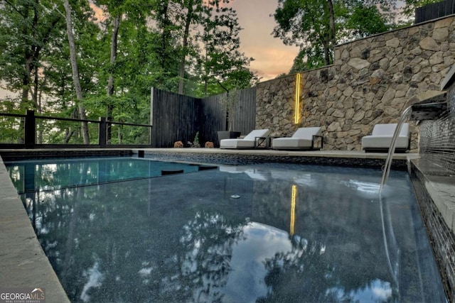 415 Green Ridge Trl, Blue Ridge, GA 30513 - view of pool at dusk