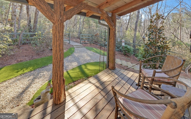 view of wooden deck