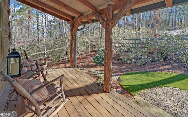 view of wooden deck