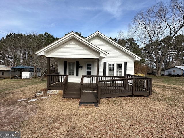 view of bungalow-style house