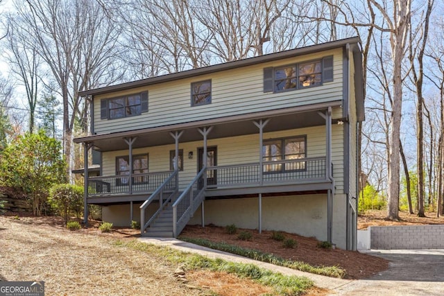 view of front property with a porch