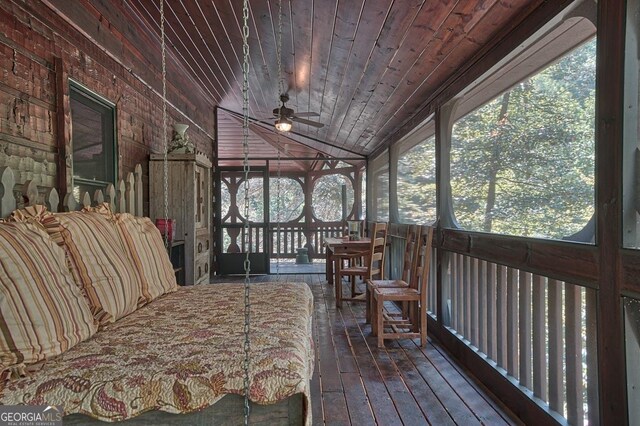 20 Walker Ridge Way Unit 36, 42, Mineral Bluff, GA 30559 - sunroom with lofted ceiling
