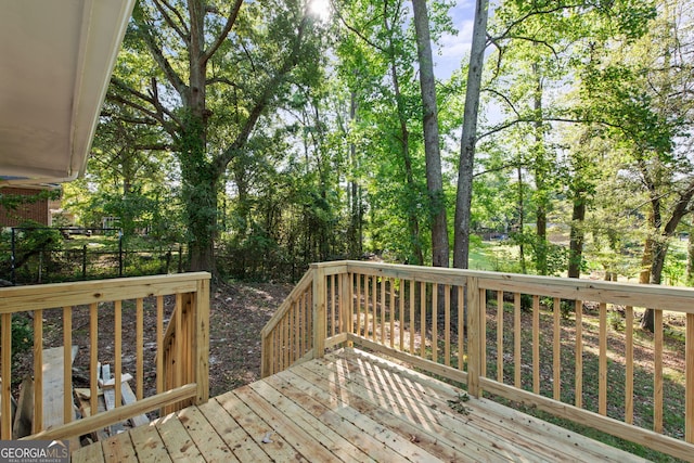 view of wooden deck