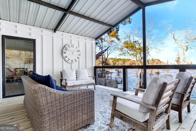 view of sunroom