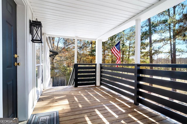 view of wooden deck