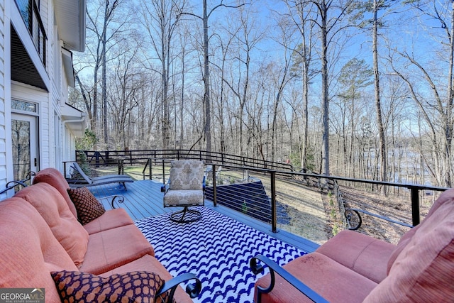 exterior space featuring an outdoor hangout area