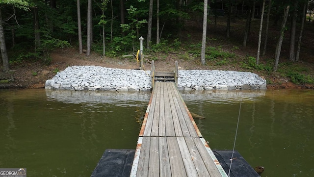 view of dock