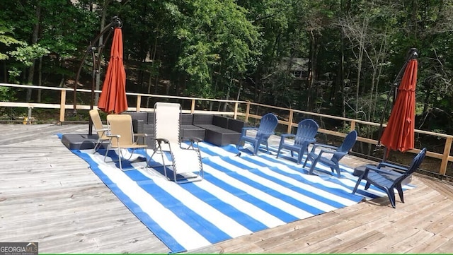 deck featuring an outdoor hangout area