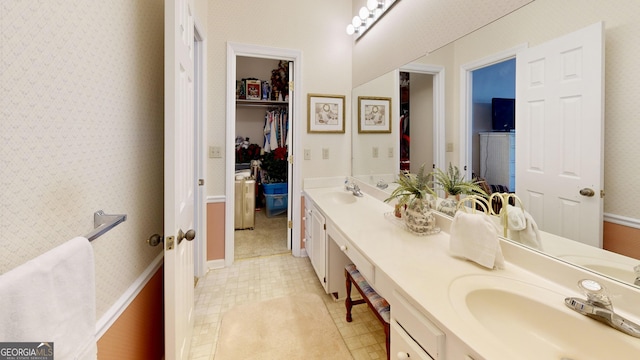 bathroom featuring vanity