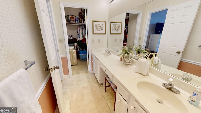 bathroom featuring vanity