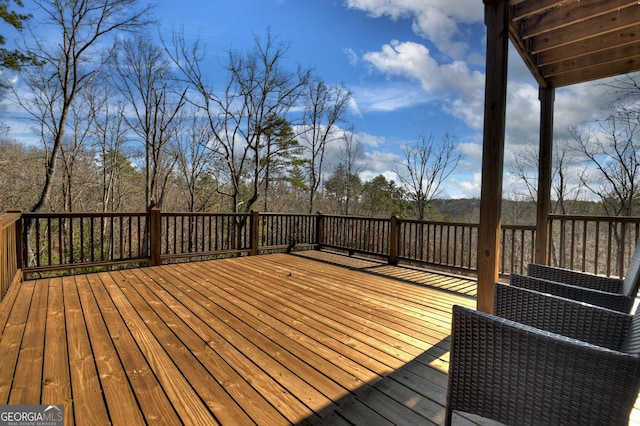 185 Sundown Trl, Ellijay, GA 30540 - view of wooden terrace