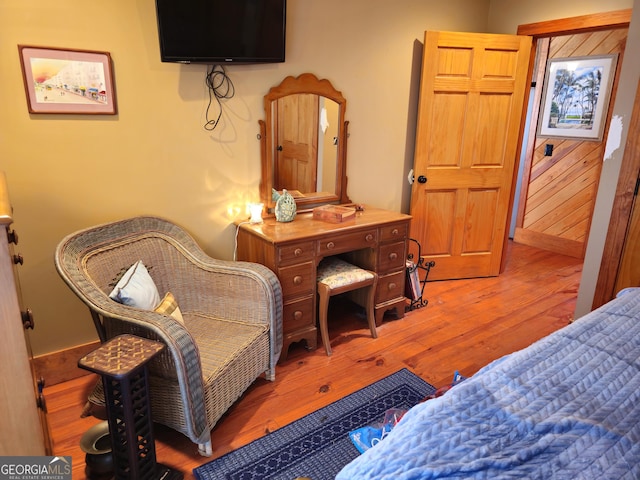 bedroom featuring hardwood / wood-style floors