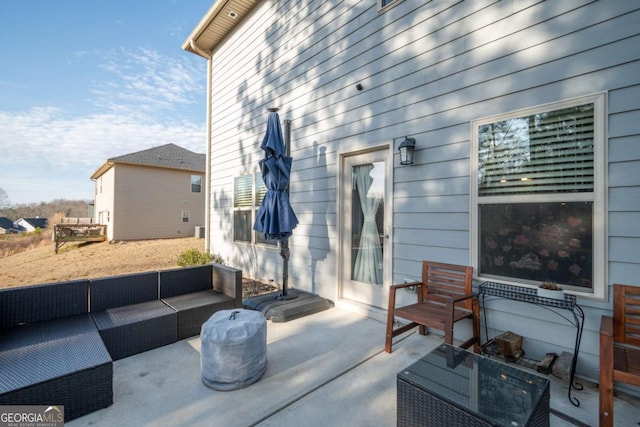 view of patio / terrace with an outdoor hangout area