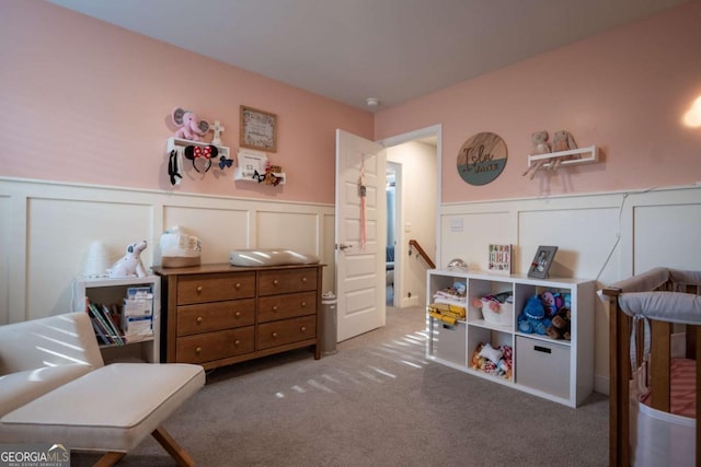 bedroom with carpet floors