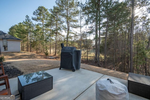 view of patio / terrace featuring grilling area