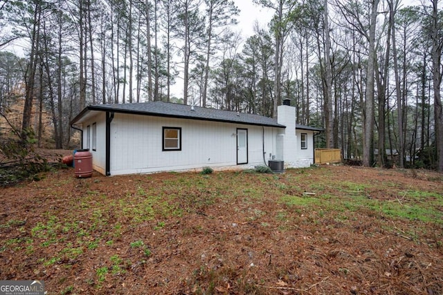 view of front of property featuring central AC unit