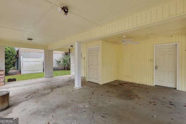 view of patio / terrace with ceiling fan