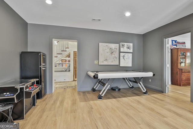 office area featuring light wood-type flooring