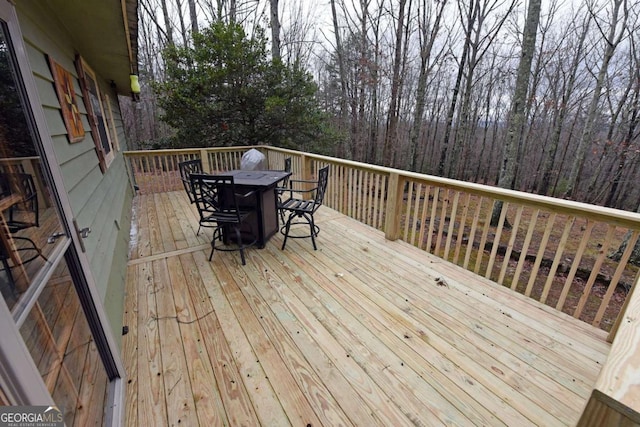 view of wooden terrace