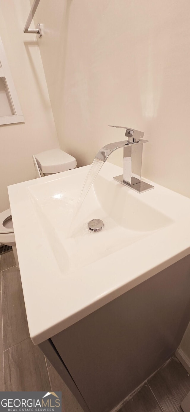 interior details with toilet and vanity