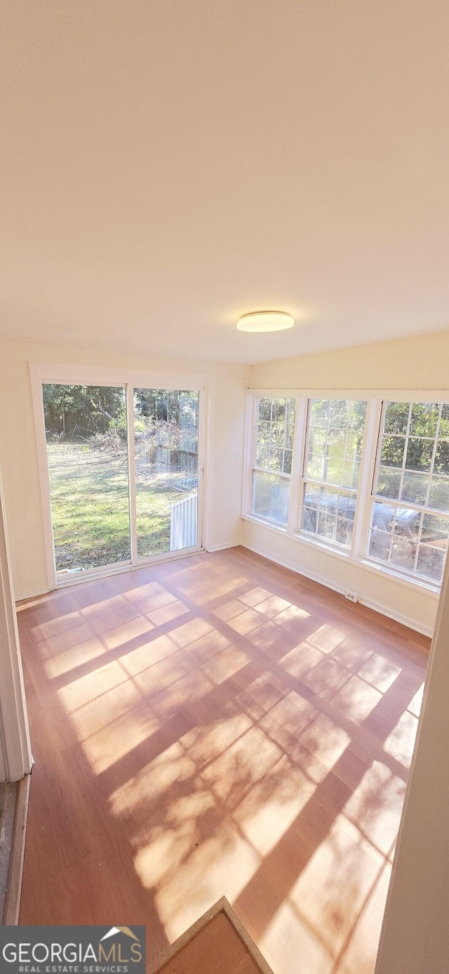 interior space with light hardwood / wood-style flooring