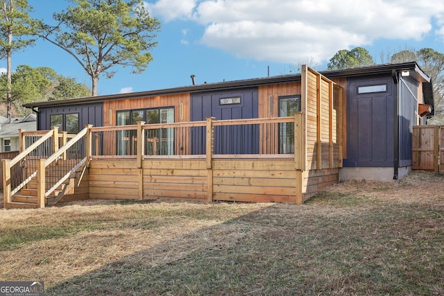 view of front of house with board and batten siding