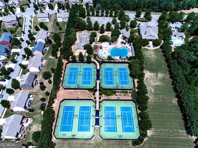 bird's eye view featuring a residential view