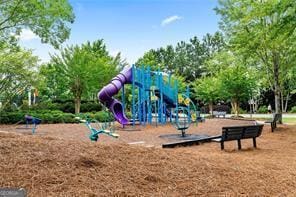 view of community jungle gym