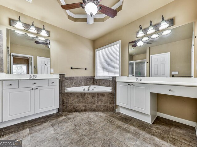 bedroom featuring light carpet, ceiling fan, and baseboards