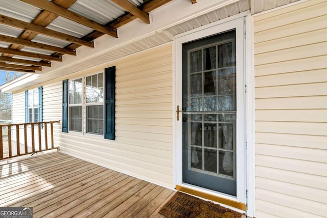 view of wooden terrace