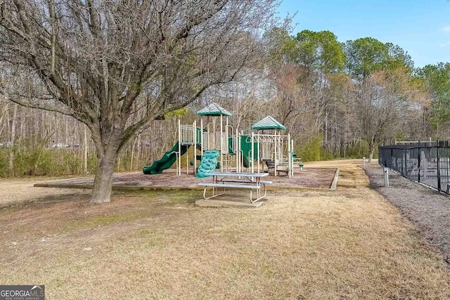 view of jungle gym