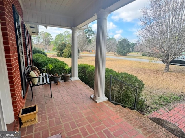 view of patio / terrace featuring a porch