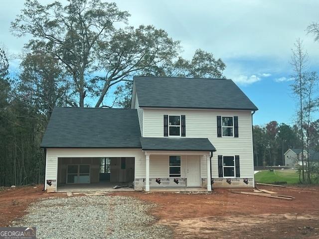 view of front of home with covered porch