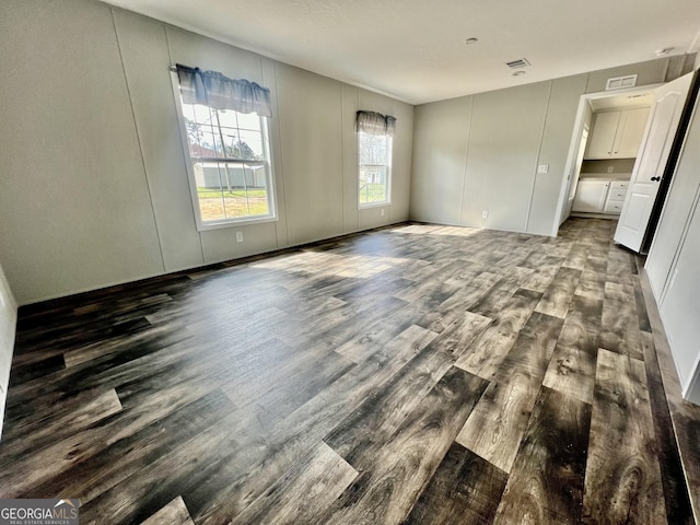 interior space featuring dark hardwood / wood-style floors