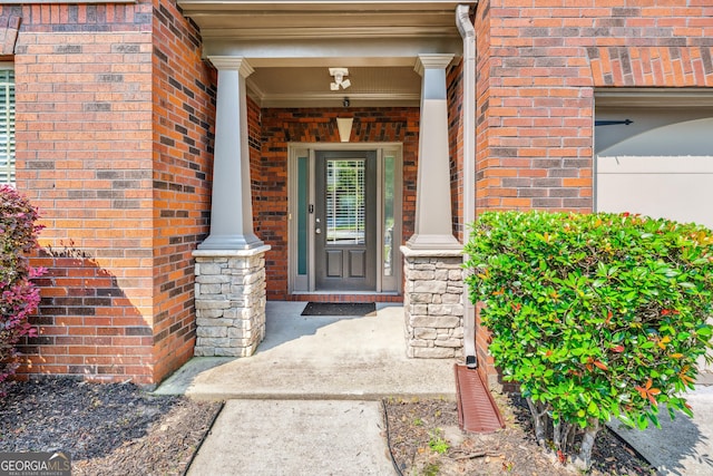 868 Still Hill Ln, Lawrenceville, GA 30045 - entrance to property featuring brick siding and a porch