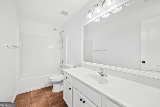 868 Still Hill Ln, Lawrenceville, GA 30045 - bathroom featuring vanity, shower / tub combination, and tile patterned floors