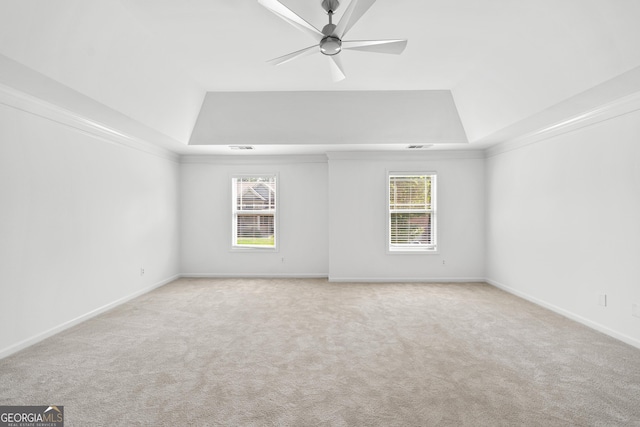 868 Still Hill Ln, Lawrenceville, GA 30045 - empty room featuring a tray ceiling, plenty of natural light, carpet, and ornamental molding