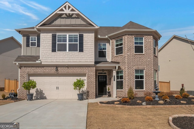 view of front of house featuring a garage