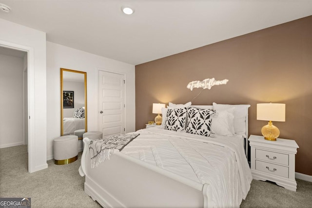 view of carpeted bedroom