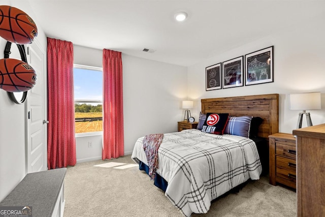 view of carpeted bedroom